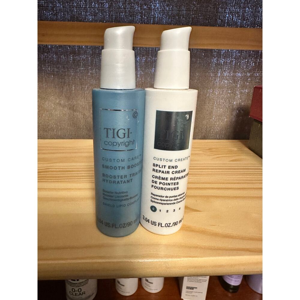 TIGI Copyright Custom Care Hair Shine Booster & Split End Repair Cream set
